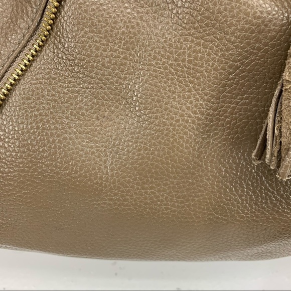 Onna Ehrlich Taupe Tassel Leather Shoulder Bag - Picture 16 of 16